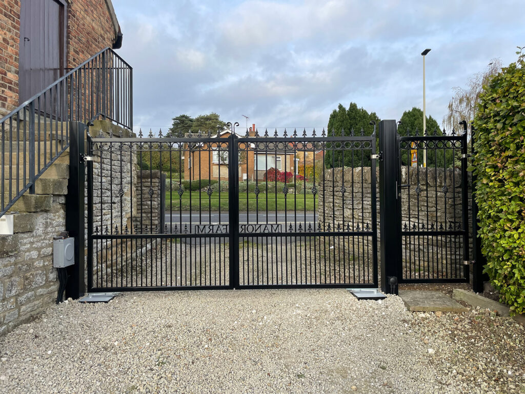 Double Wrought Iron Gate